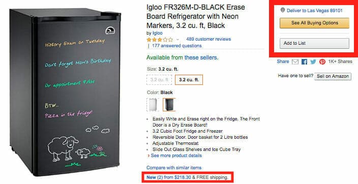 Amazon Listing Mini Fridge